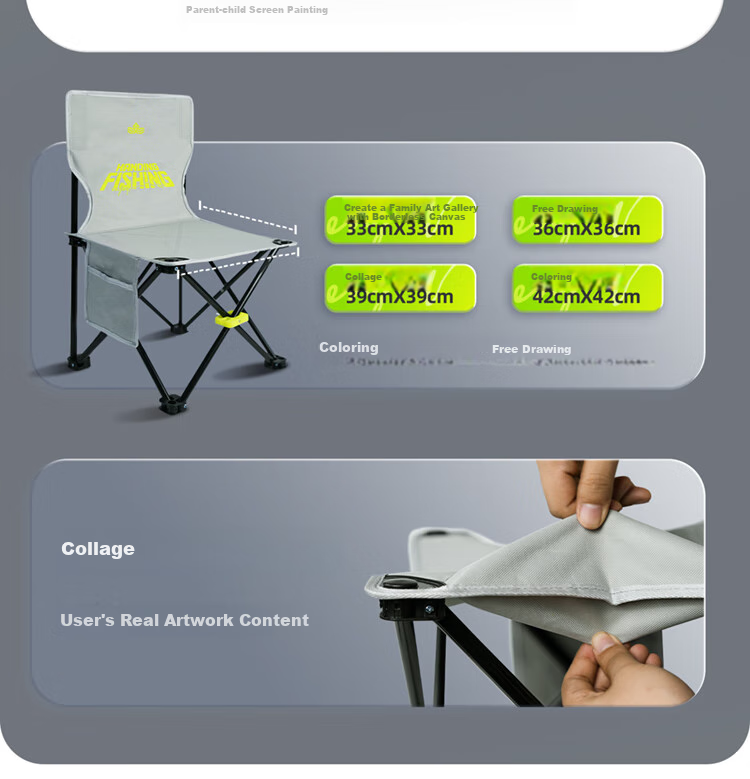 Handing Fishing Chair, Lightweight Outdoor Folding Chair, Fishing Camping Backrest, Multifunctional Portable Fishing Chair [Medium Size] 9