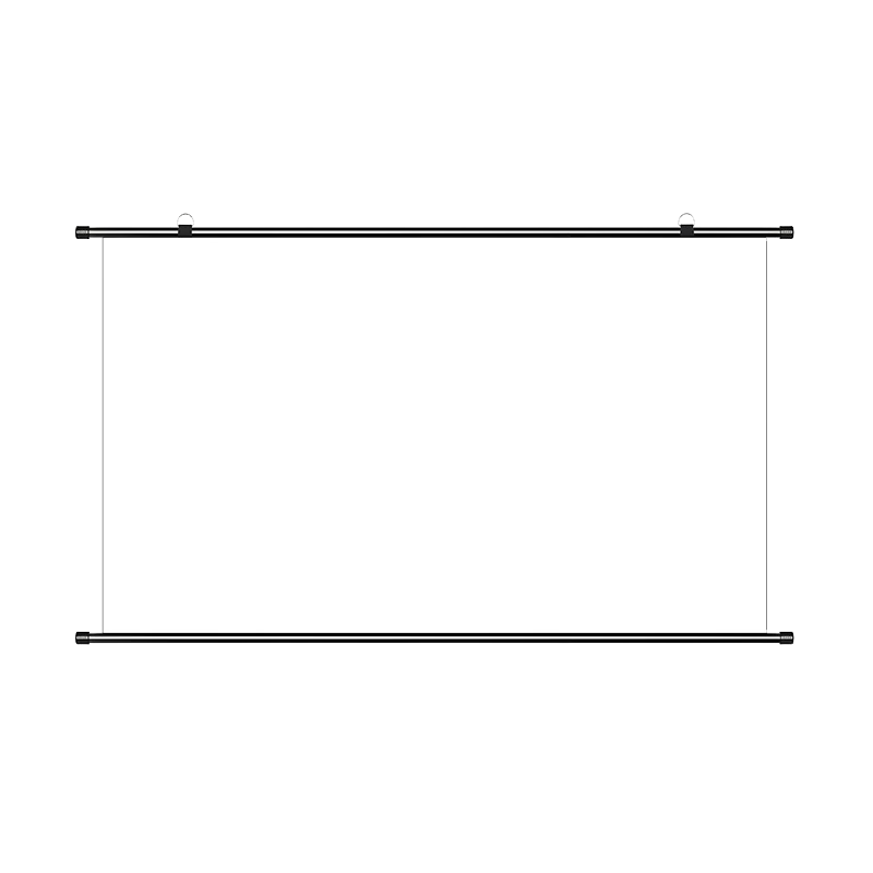 Ganyi Wall-Mounted Projection Screen, No Drilling Required, White Light Particle BWG84 Inch 16:9 HD 4K Large Viewing Angle Side Projection Suitable for All Lumens Projectors
