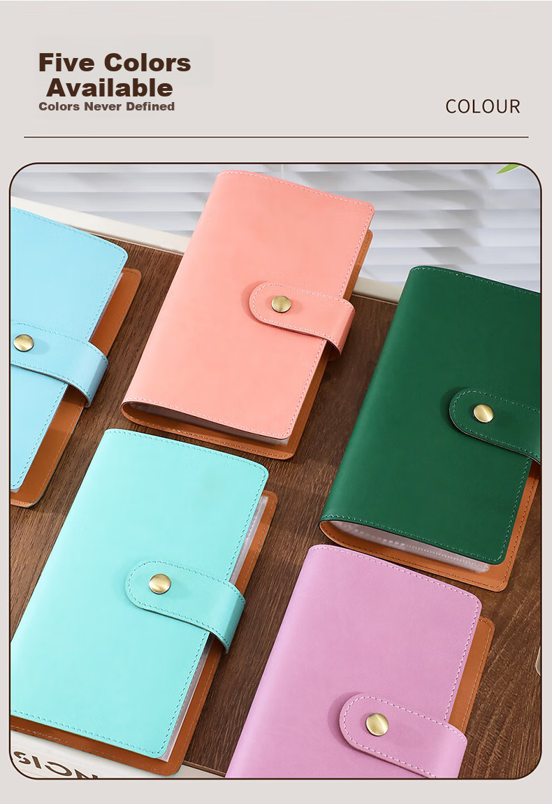 Jiaranheng Multi-Functional Savings Deposit Book Organizer, Waterproof Large Capacity Collection Folder for Bank Large Paper Deposit Slips And Cards, A6 Black Loose-Leaf Bill Holder 2