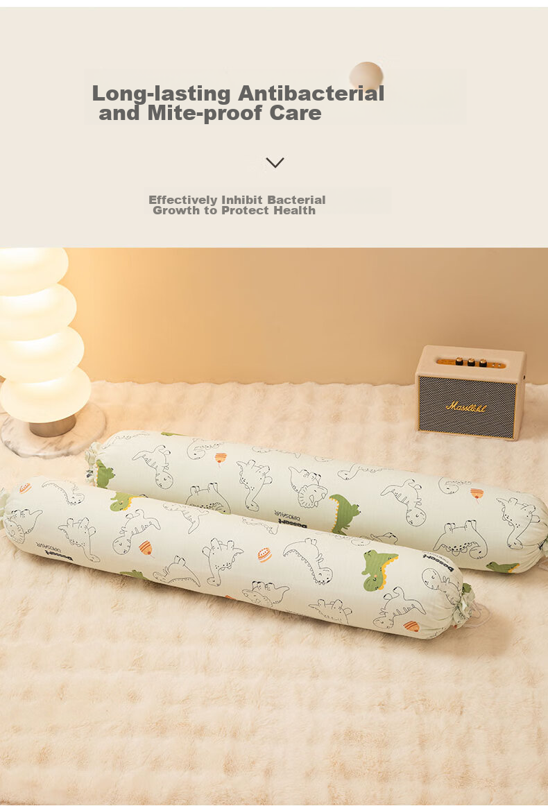 Grace Pillow, Long Body Pillow for Women's Sleep, Large Removable And Washable Pillow, Pregnancy Bed Leg Hug Cylindrical Pillow, 1.1m, Floral Patter 4