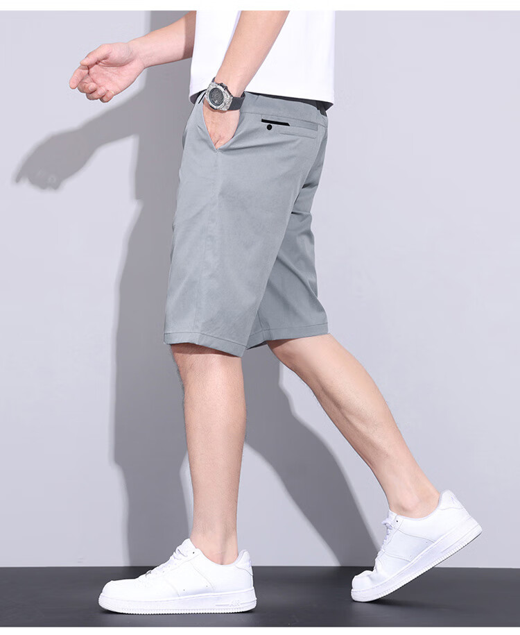 Pierre Cardin Men's Summer Lightweight Breathable Casual Loose Straight-Leg Khaki Shorts Size 32 12