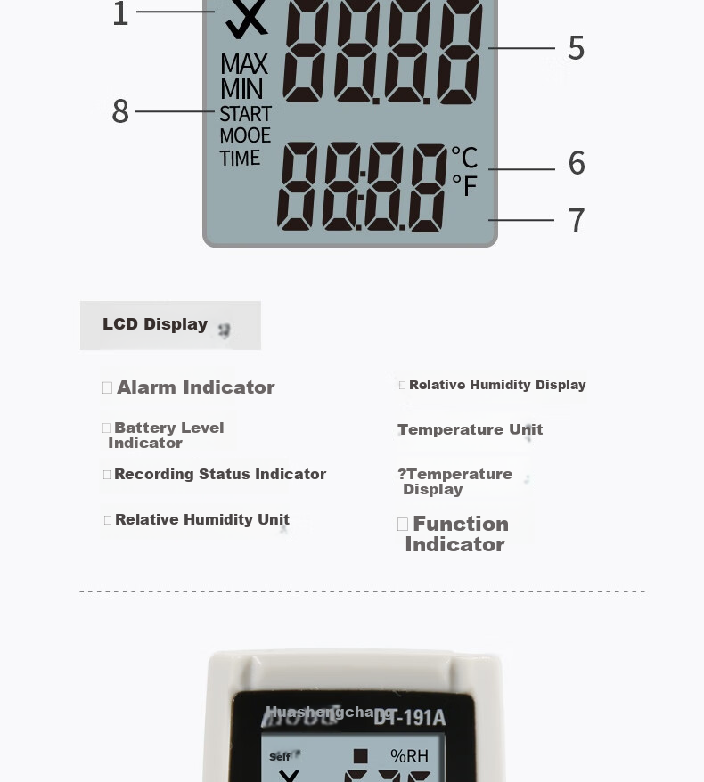 CEM DT-191A Digital Thermometer And Hygrometer, High-Precision Laboratory Temperature And Humidity Recorder with Software Data Reporting Functio 12