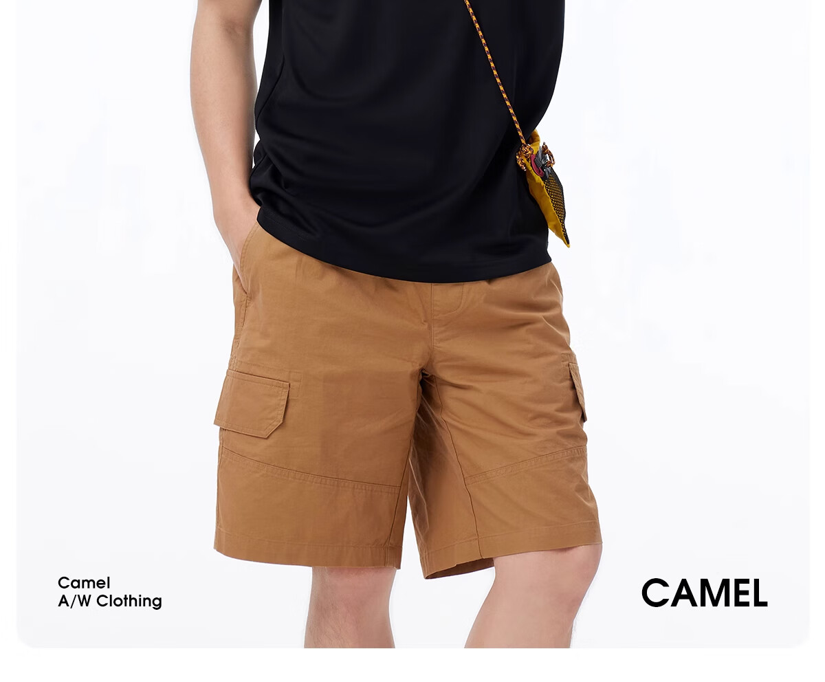 CAMEL Women's Short-Sleeve T-Shirt, Lightweight, Versatile, Breathable, Quick-Drying, Casual Sports Round Neck Top for Men, A15BAVV054, 3XL 2