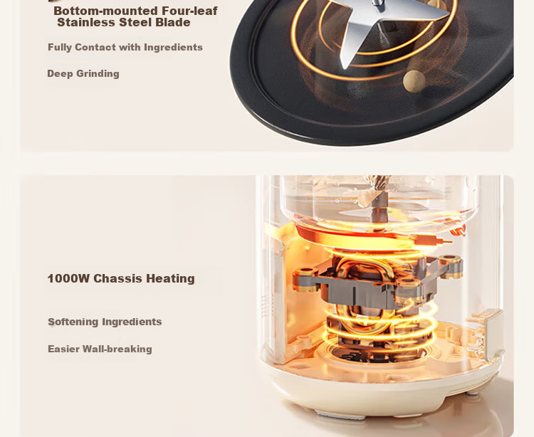 Joyoung Home 1.2L Soy Milk Maker with Timer, Blender-Free, Fully Automatic, Mini, Low-Noise, Fast-Pulp Maker for Fruits And Vegetables, Rice Paste Machine DJ12X-D355 12