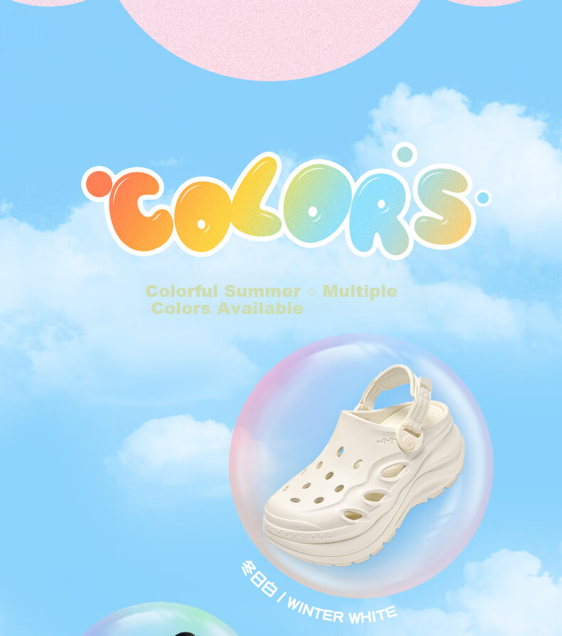 Kappa Official Women's Breathable Hole Shoes Sandals Casual Sports Outdoor Slippers Women's Classic White 37-38 6