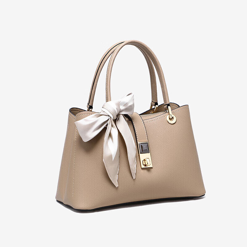 YUYULA Leather Handbag, Women's Bag, Tote Bag for Mothers, Middle-Aged High-End Light Luxury Birthday Mother's Day Gift, Practical Present for Mom