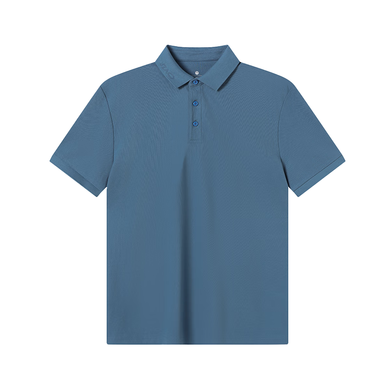 JD Jingzao 100-Count Premium Men's Polo Shirt Non-Iron Short Sleeve Summer T-Shirt Gift Lake Blue XXL