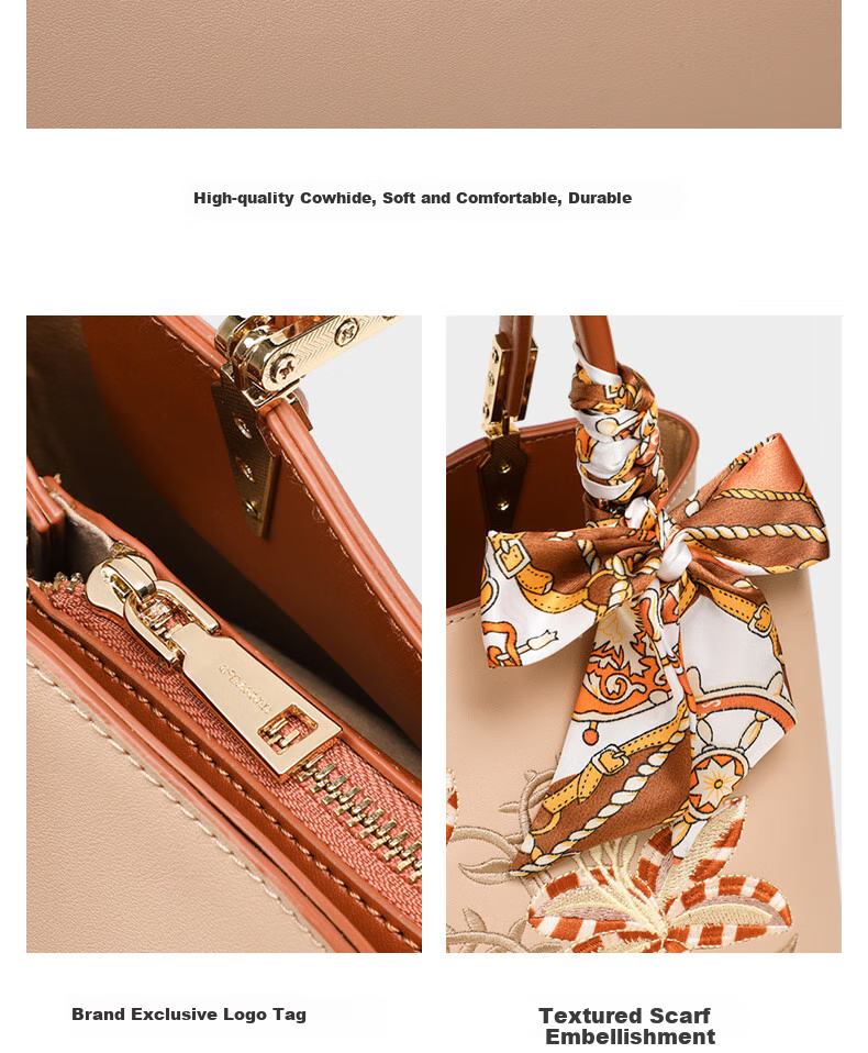 C.BANNER Leather Large Capacity Crossbody Shoulder Handbag Lightweight Luxury Gift for Women Girlfriend Birthday New Year 5