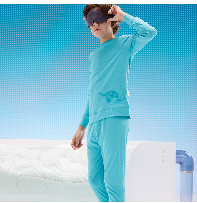 Hinos Bare Feel 5th Generation Children's Homewear Set Thin Underwear Pajamas Moisture-Wicking Antibacterial Pink Core Size 110 3