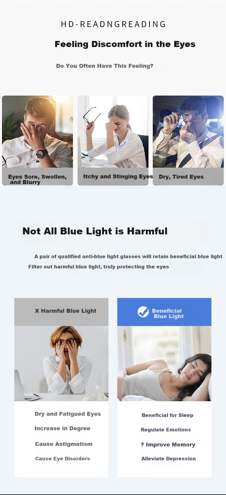 Nianqingtai Fashion Reading Glasses with Blue Light Protection, Ultra-Light Imported High-Definition Women's Reading Glasses 8048+350 Degrees 4