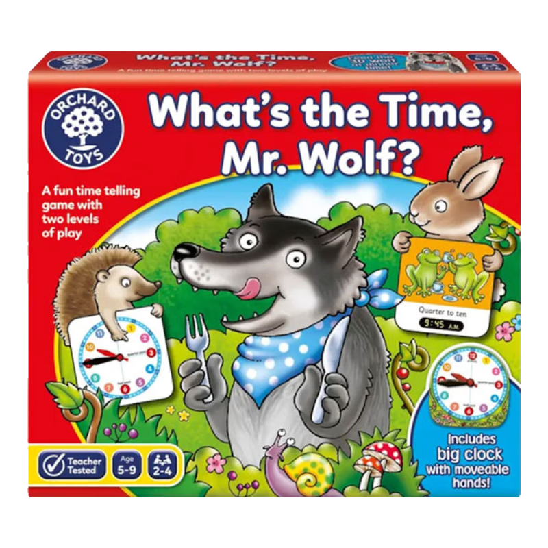 Kuaimanhu British OrchardToys Old Wolf Time-Telling Educational Toy, Birthday Gift for Boys And Girls