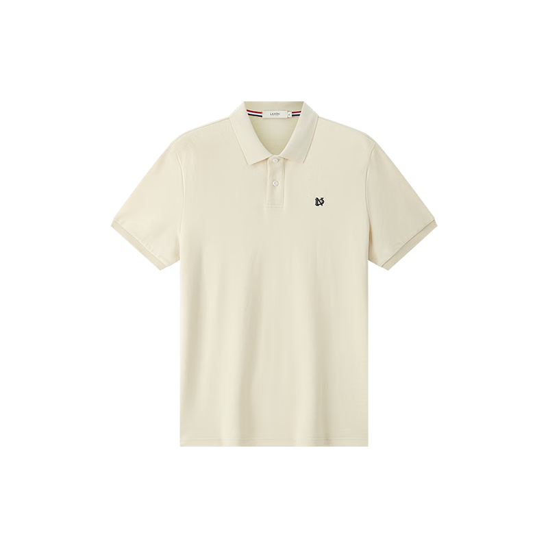Laxton Men's Polo Shirt Summer New Skin-friendly Comfortable Pure Cotton Business Casual Short Sleeve Light Apricot 3XL