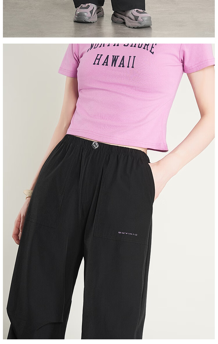 BOPRUIEY Women's Work Pants 2025 Summer Thin Convertible Narrow Leg Sports Hiking Casual Straight Leg Paratrooper Pants 22