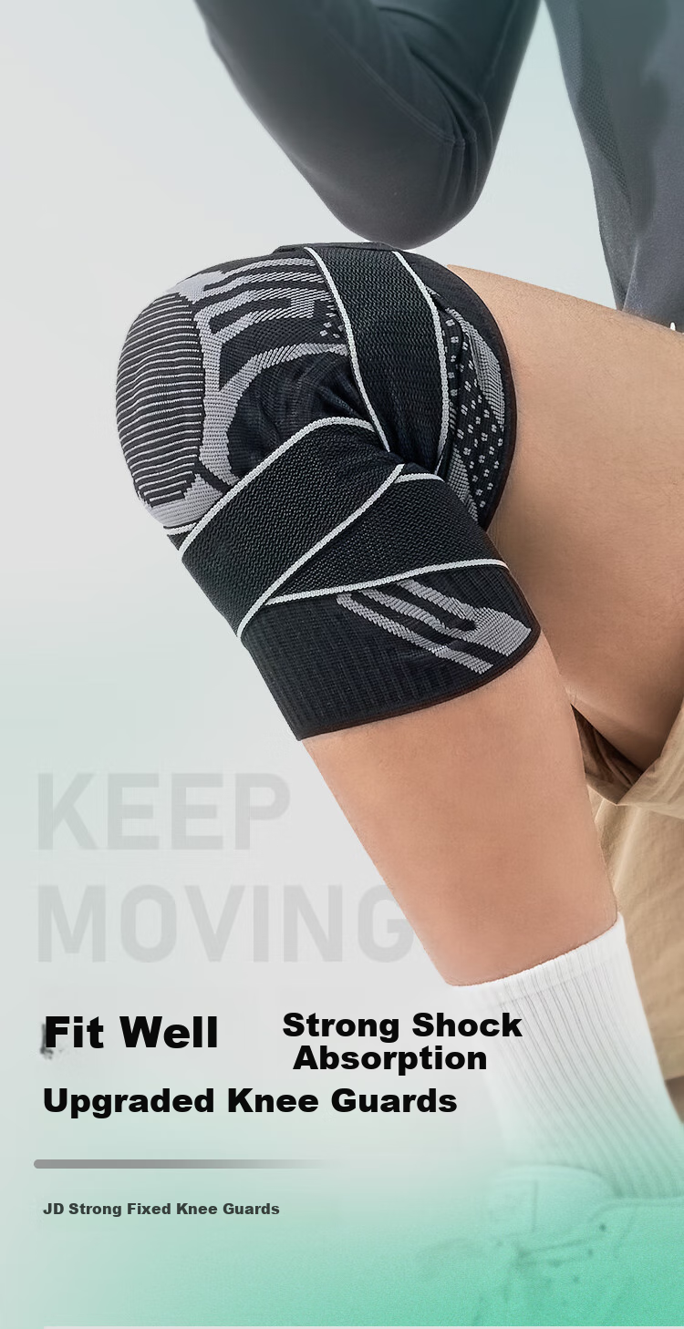 JD Original X380 Sports Knee Brace for Running And Basketball, Patella Fixation Meniscus Knee Protector, Single Piece L 1