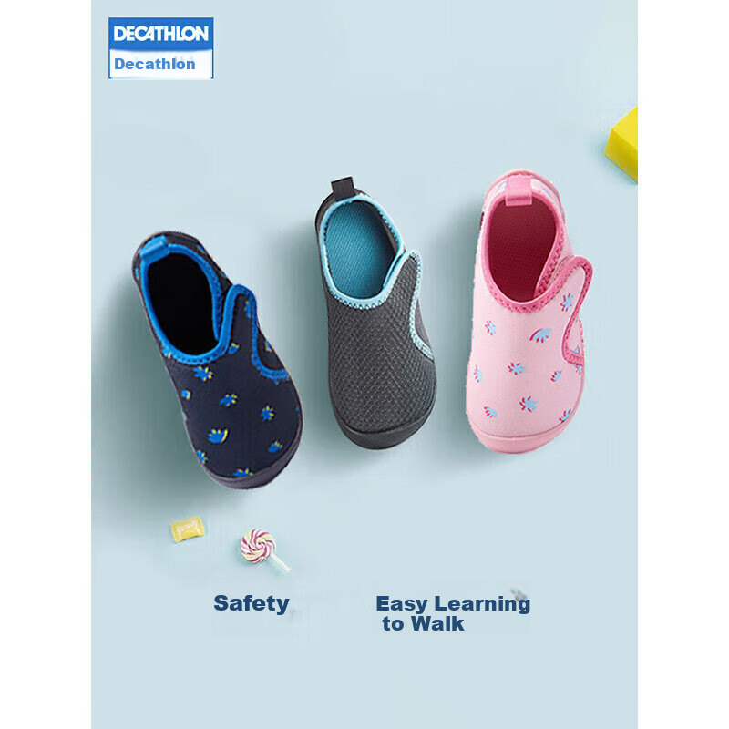 DECATHLON Children's Indoor Shoes, Baby Shoes with Soft Soles, Comfortable Non-Slip, Breathable Toddler Walking Shoes for Boys And Girls - 4737431