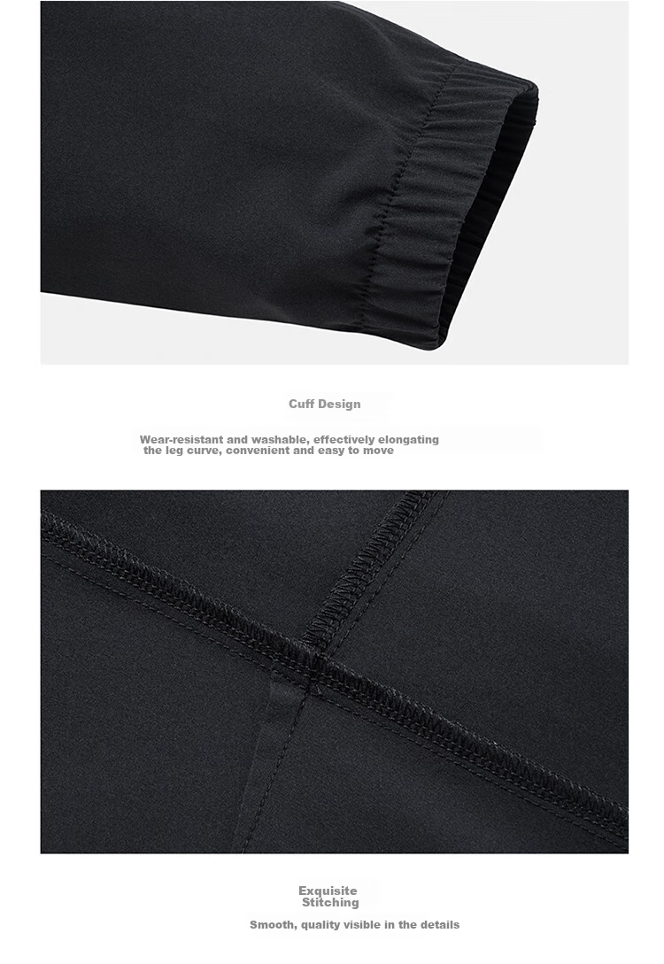 Jordan Men's Lightweight Moisture-Wicking Quick-Dry Summer Straight-Leg Sports Pants with Zipper Ice Silk Casual Trousers 11
