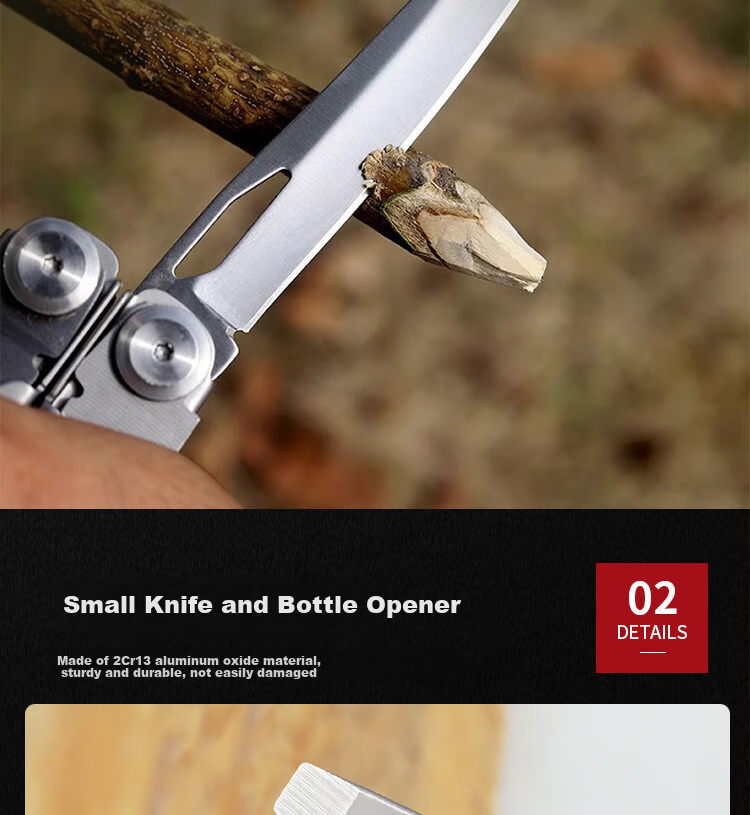 GEDUN Multi-Functional Tool Pliers, Folding Pliers, Portable Survival Knife, Outdoor Emergency Rescue Tools, Tactical Pliers, Wrench, Scissors 9