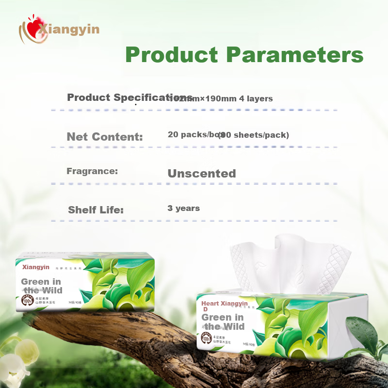 Mind Act Upon Mind Facial Tissues, 4-Ply, 90 Sheets Per Pack, 20 Packs, M Size, Tissue Paper, Toilet Paper, Facial Tissues, Whole Box