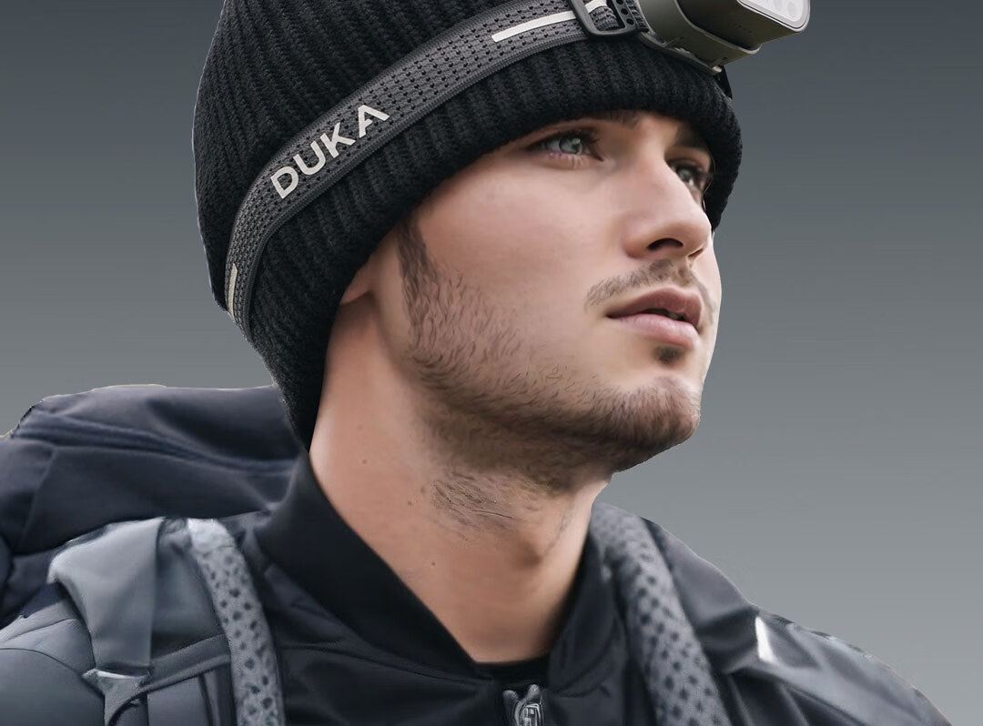 DUKA Multifunctional Headlamp High Brightness Rechargeable Outdoor Night Fishing Mining Head-Worn Light MH1 Dual Lamp Rechargeable Set 2