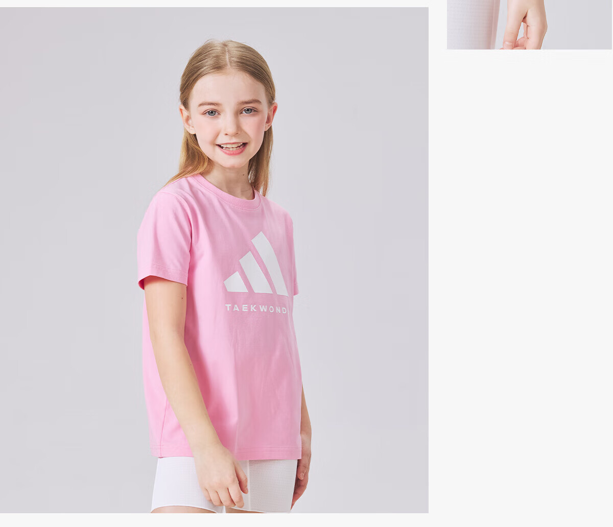 Adidas 2025 New Children's Short-Sleeve T-Shirt, Summer Outdoor Sports Casual Versatile Top, White + Gold, Size 116 12