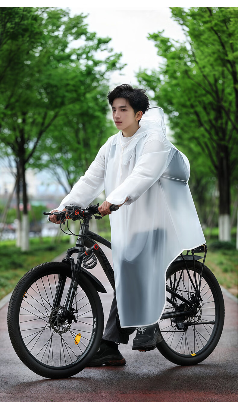 40,000KM Bicycle Raincoat Oxford Cloth Raincoat Electric Vehicle Student Adult Single Person Unisex Raincoat 7