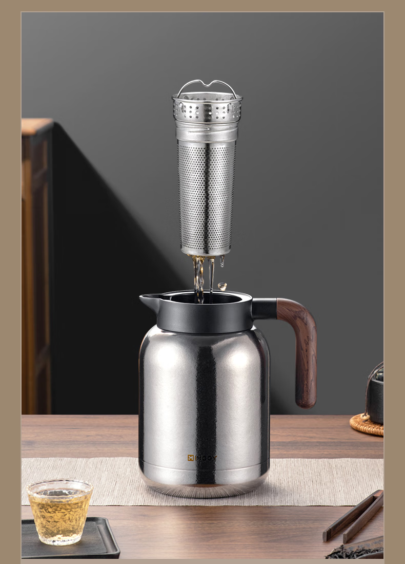 IMOGY Pure Titanium Insulated Teapot, Tea Steeping Pot, National Day Gift, Tea-Water Separation Steeping Pot, Warm Pot for Home Use, Hot Water Kettle 14