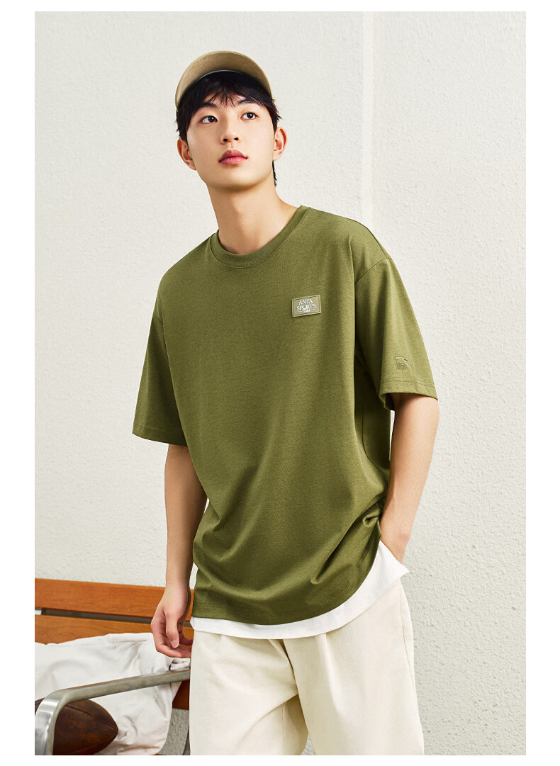 Anta Ice Silk T-Shirt | Casual Short Sleeve Men's Summer Loose Simple Sports Breathable Top 152628117 12