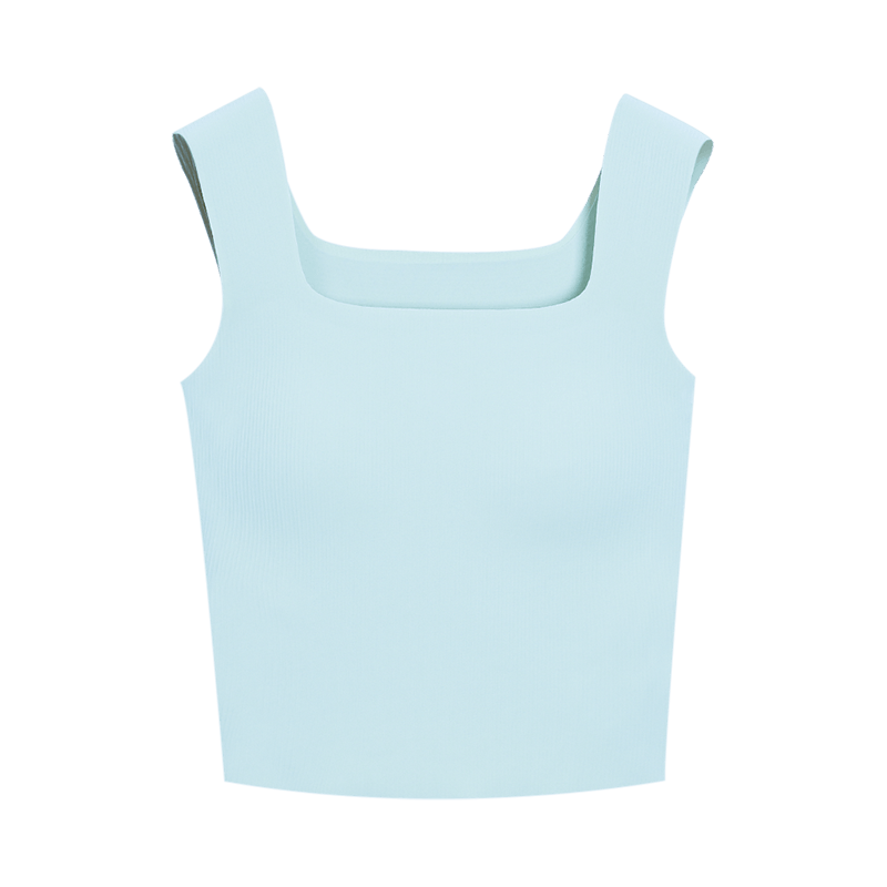 Hodo Women's Ice Silk Seamless Heat-Pressed Padded Vest Simple Wearable Tank Top