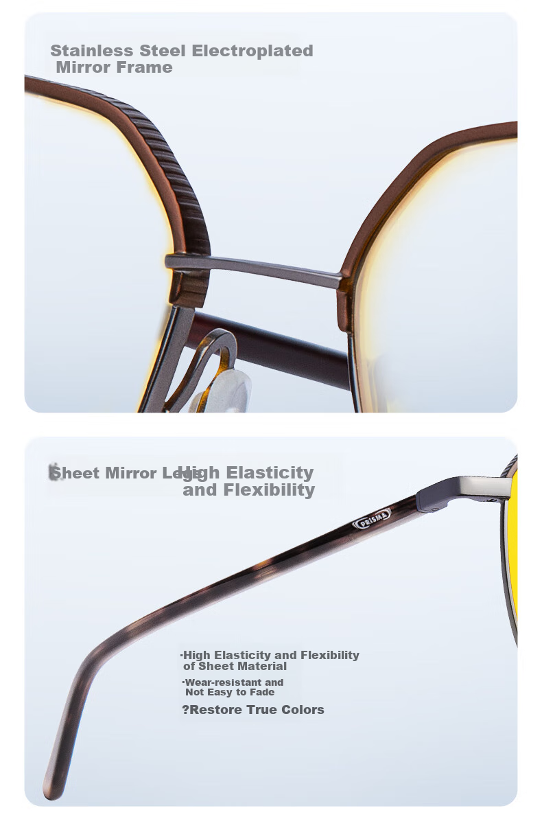 Prisma German Brand Blue Light Blocking Glasses Large Frame Lightweight Unisex Computer Phone Office Protective Non-Prescription Glasses ET709 10