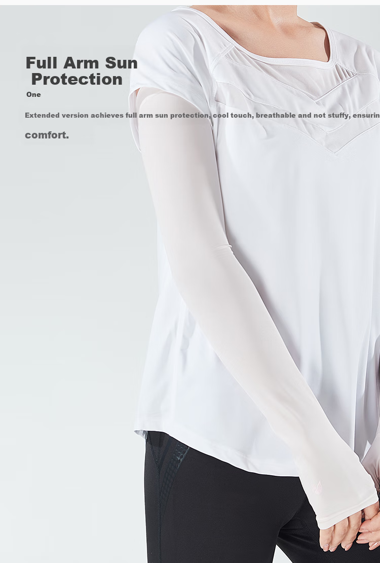 JIUMU Ice Silk Sun Protection Sleeves for Women, Summer Cooling UV Protection Arm Sleeves for Driving and Cycling 3