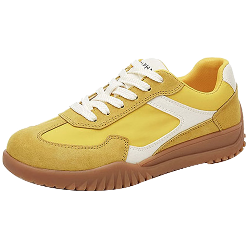 DAPHNE Yellow Dexun Women's Shoes, Fashionable Soft-Soled Comfortable Lightweight Sneakers, Low-Top Casual Women's Shoes, Yellow, Size 35
