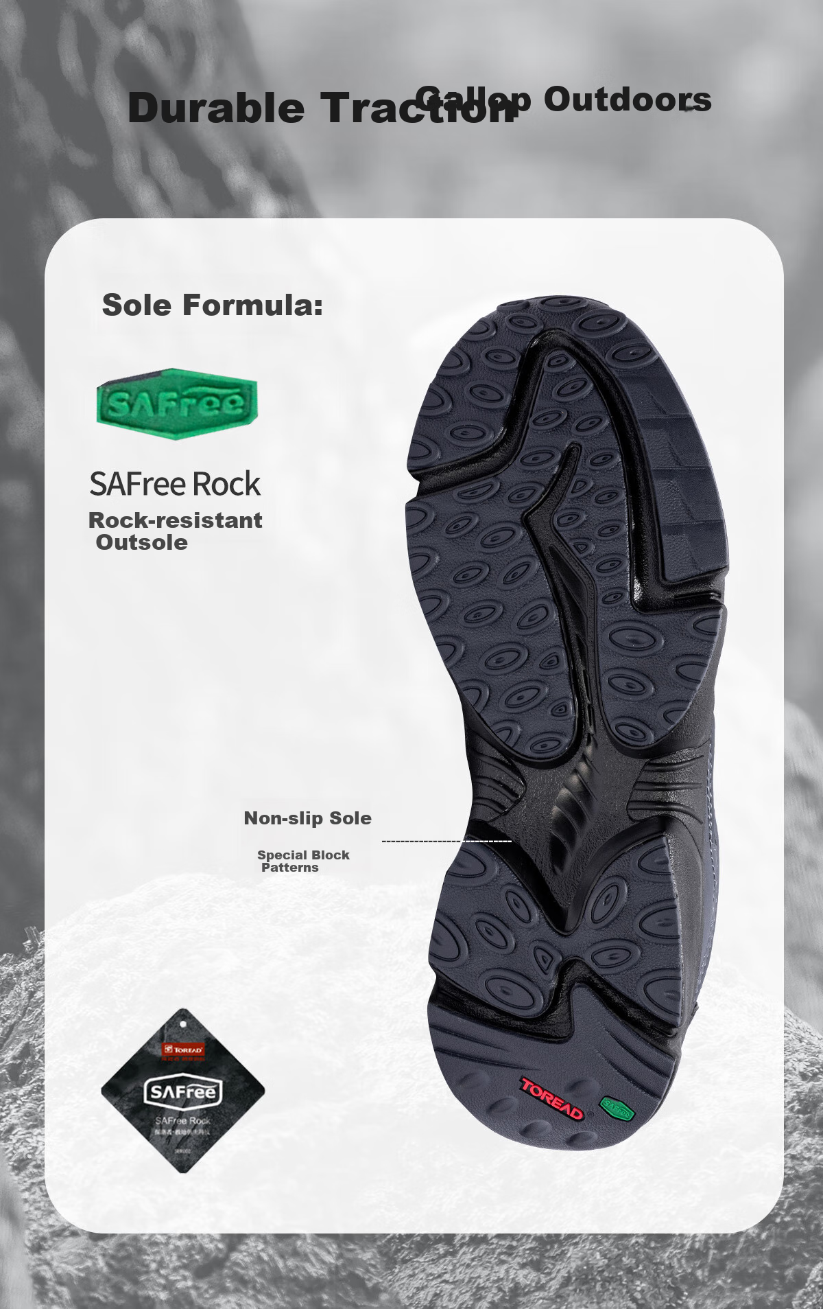 TOREAD Hiking Shoes for Men, Spring And Summer, Non-Slip, Wear-Resistant, Breathable, Lightweight Casual Sports Shoes for Mountaineering TFAACN81916 1
