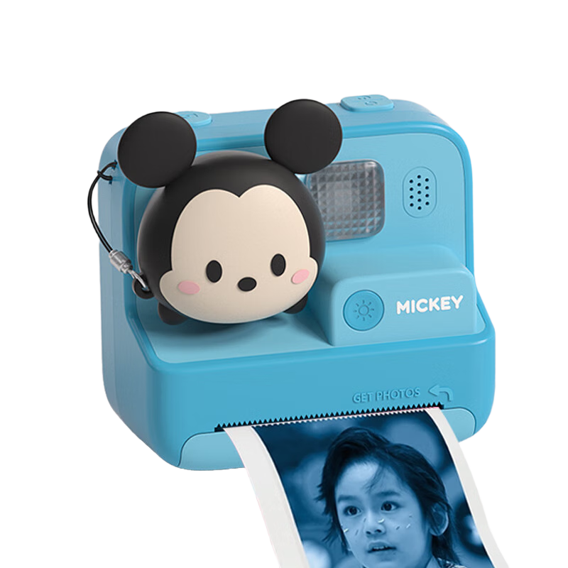Disney Instant Print Color Photo Camera with Dual Lenses for Children, Students, Boys And Girls, Toy Mid-Autumn Festival Gift