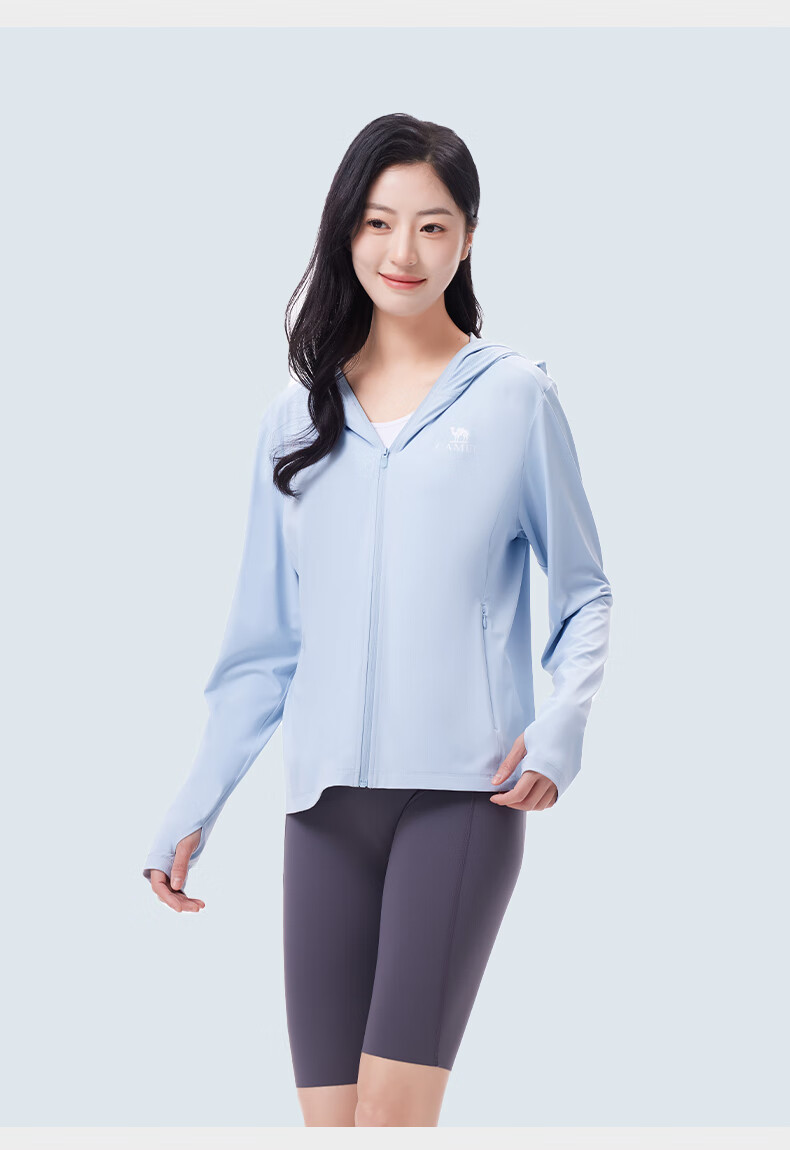 CAMEL [Ice Mint] 2025 Spring Summer Men's Outdoor High SPF Cooling Original Yarn Sunscreen Jacket Women's Sports Coat S 14