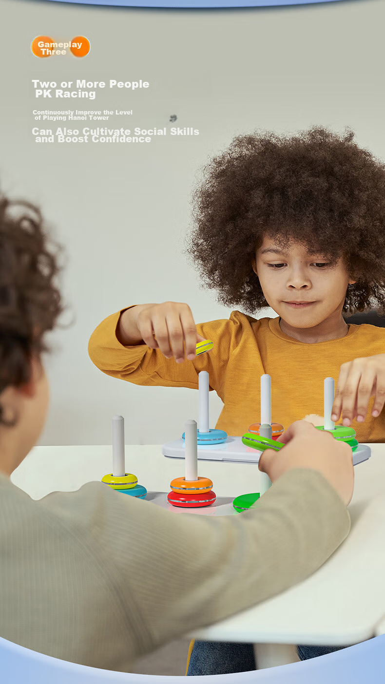 Qiyi Ten-Tower Hanoi Tower, Children's Toy, Baby Building Blocks, Competition-Specific, Logical Thinking Training, Early Education Teaching Aid 14