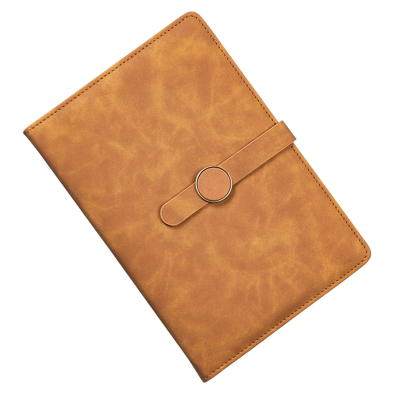 Weimei Custom Notebook, Business 25K Journal, 100 Sheets, Thickened Vintage Copper Buckle Diary, A5 Soft Cover Office Meeting Record Book, Can Print LOGO