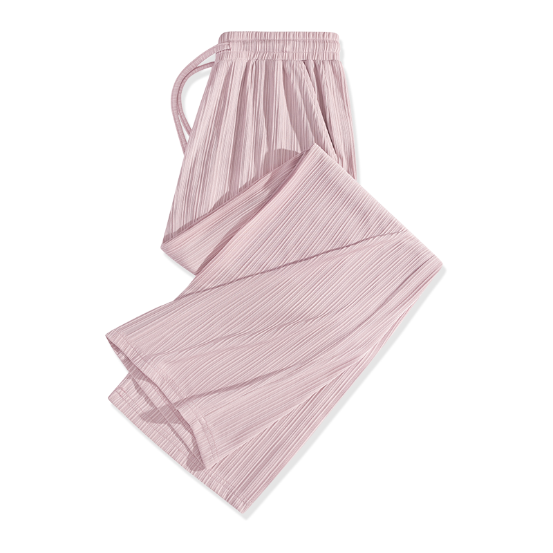 Huili Ice Silk Pants for Women, Summer Thin Style 2026 New Anti-Mosquito Straight-Leg Casual Pants, Cool Pants, Petite Draping Wide-Leg Pants