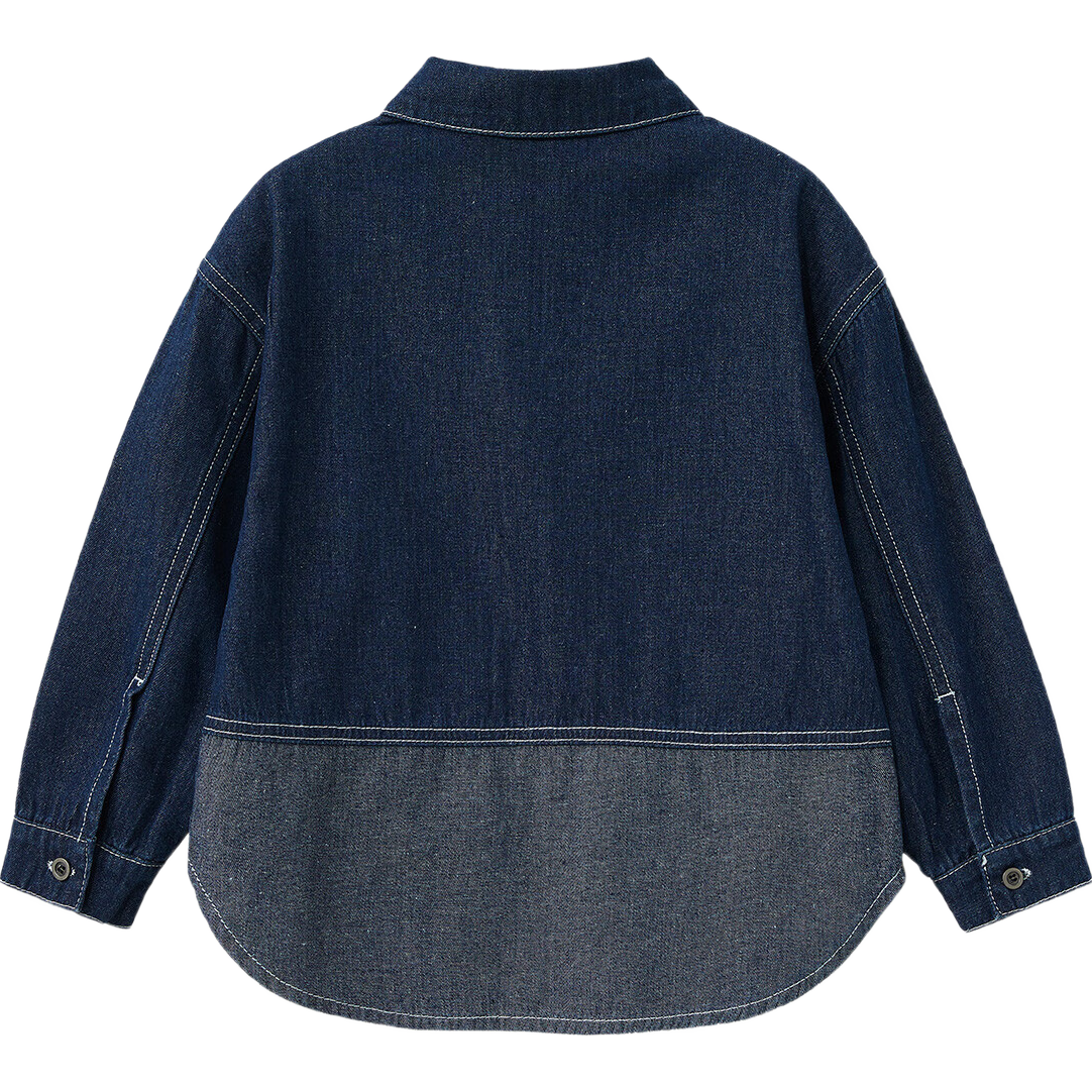 ASK JUNIOR Children's Clothing Parent-Child Jacket for Boys And Girls, Big Kids Autumn Denim Jacket Running Sports Style Coat 130