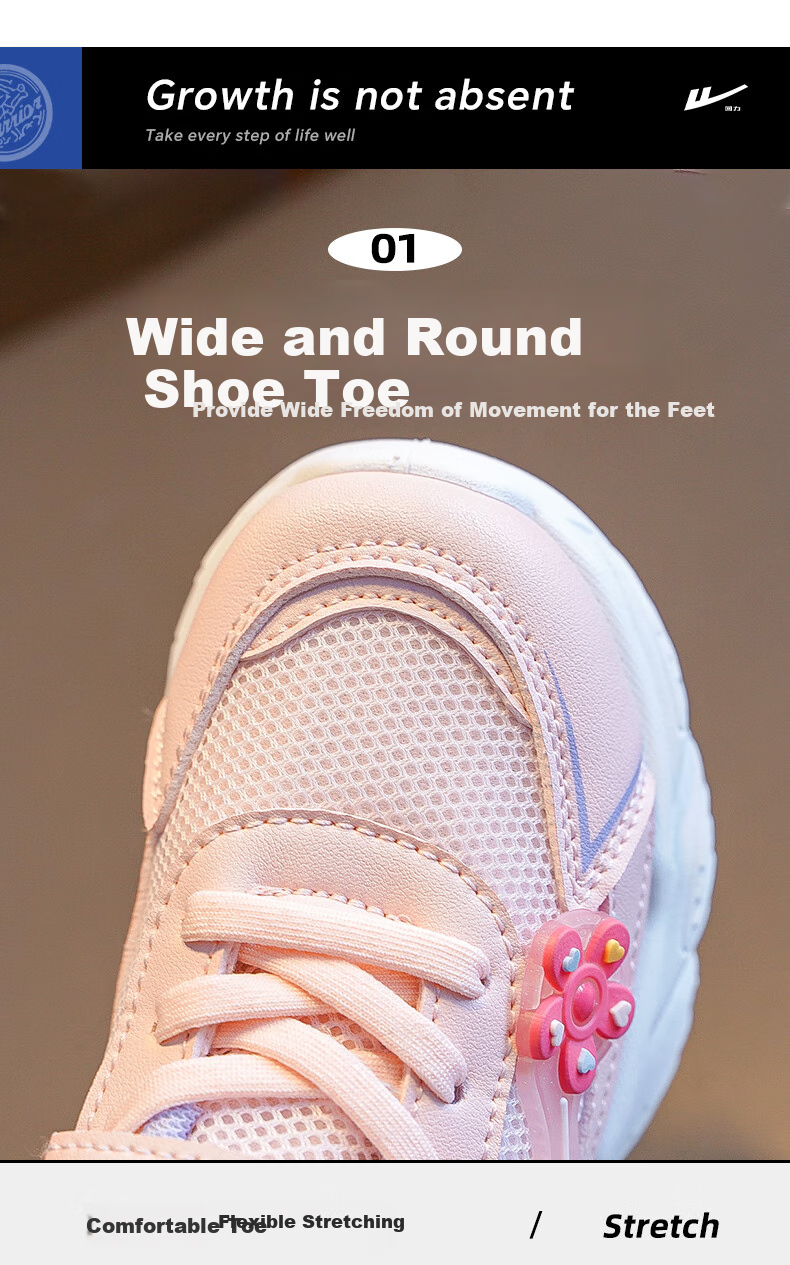 Warrior Girls' Shoes, Spring And Autumn Style, Fashionable Soft-Soled Dad Shoes for Little Girls, Sneakers WZ(CL)-1061, Purple, Size 34 3