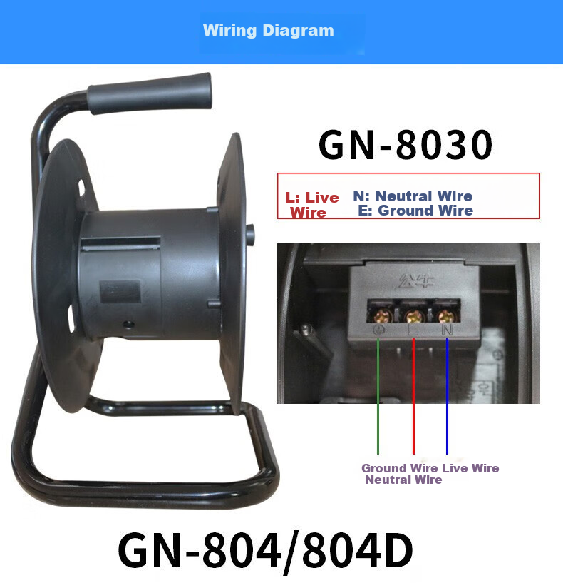 BULL Four-Slot Five-Hole Reel GN-8030 with Overheat Protection, Multifunctional Power Extension Cord, Junction Board, Empty Reel Cable, Mobile Winding Reel, Wireless without Wire 13