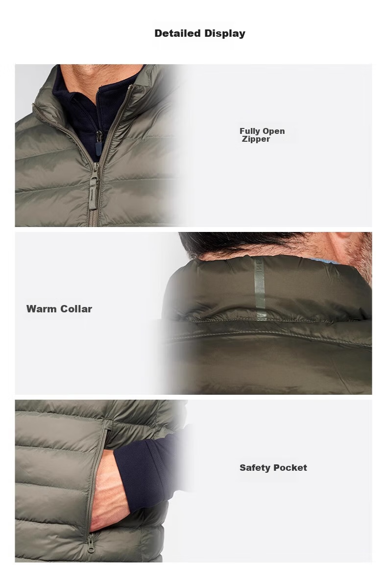 DECATHLON Cotton Vest Warm Waistcoat Autumn Winter Couple's Jacket Outdoor Sports Casual Coat Dark Blue XL-4905608 10