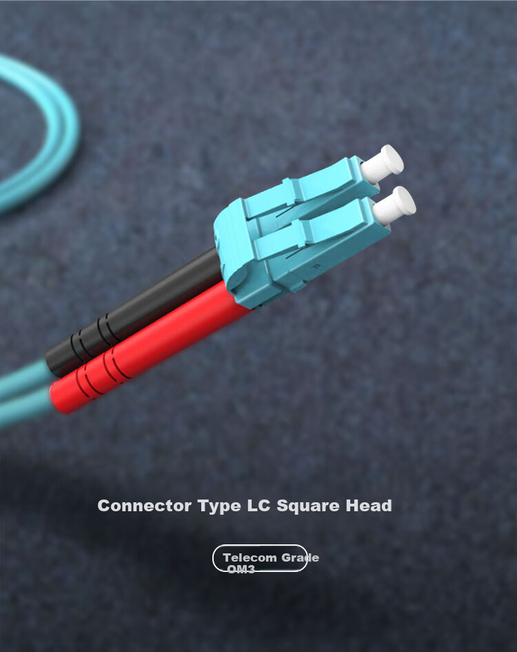 Nokoxin Telecom-Grade 10 Gigabit Multi-Mode Dual-Core Fiber Optic Patch Cable OM3 Multi-Mode Dual-Core Bend-Resistant Pigtail Fiber Optic Module Data Core Computer Room Communication Connection Fiber Optic Pigtail LC-LC, 3 Meters 6