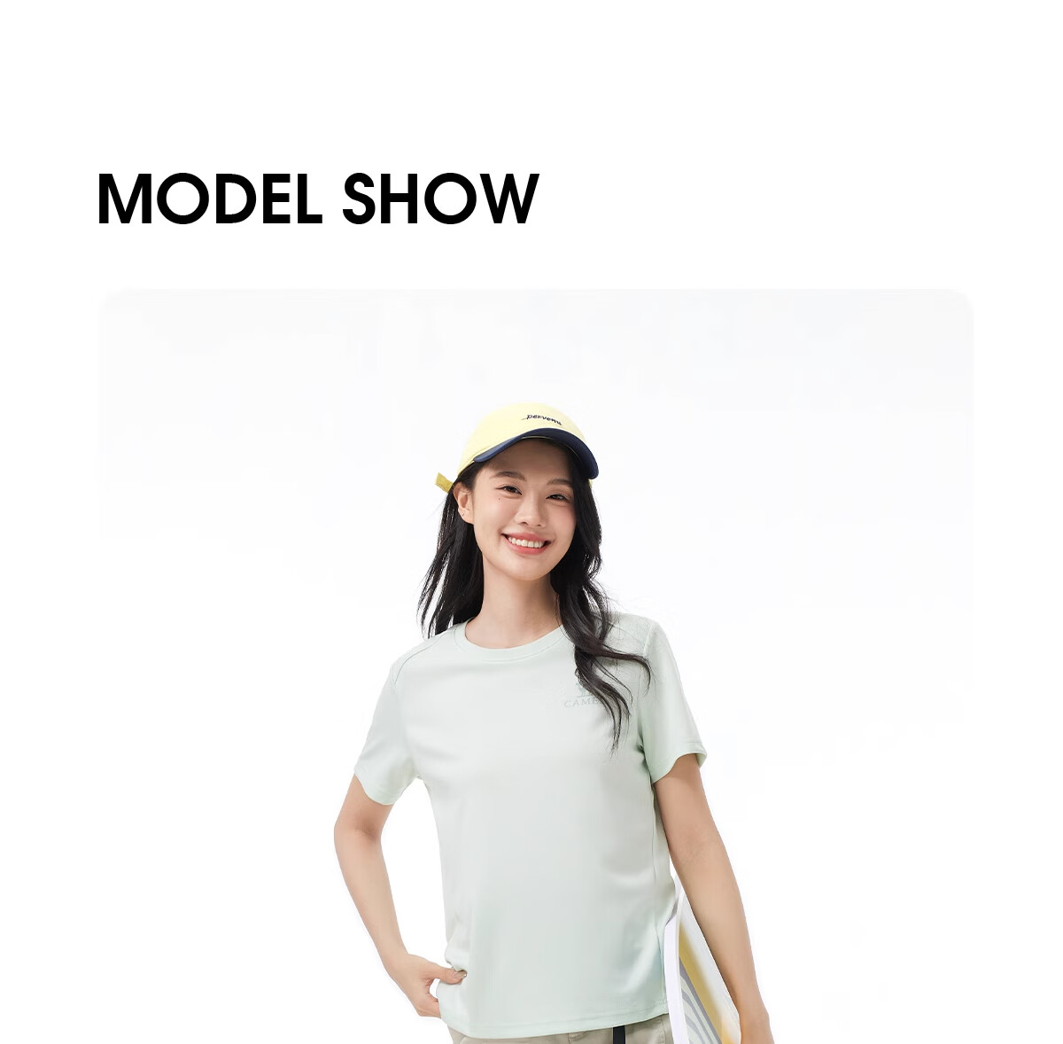 CAMEL Women's Quick-Dry Short-Sleeve T-Shirt, Lightweight Summer Round Neck Breathable Sweat-Wicking Running Fitness Sports Casual Top M 25