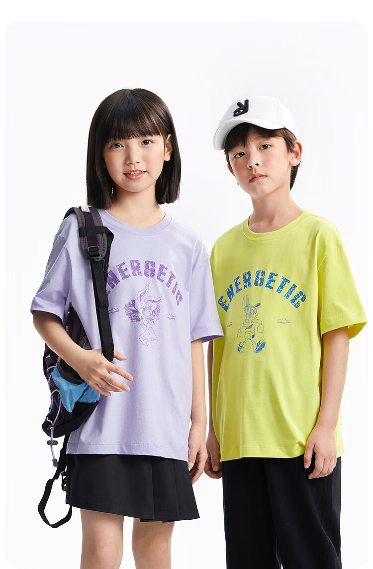 Annil Children's Clothing, Boys And Girls Round Neck Short Sleeve T-Shirt, 2025 Summer New Style, Pure Cotton, Sports Casual, Quick-Drying, Breathable 10