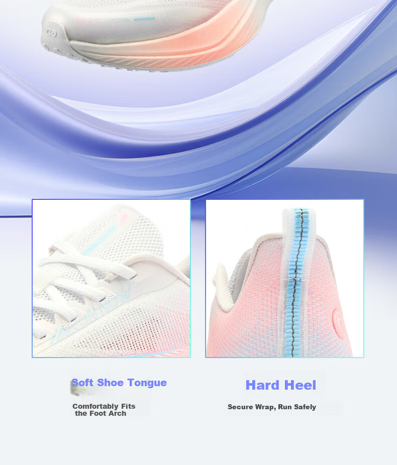QIAODAN Feiying Team3 Women's Running Shoes, Autumn And Winter Shock-Absorbing Women's Shoes, Lightweight Long-Distance Running Sneakers, Fashionable 5