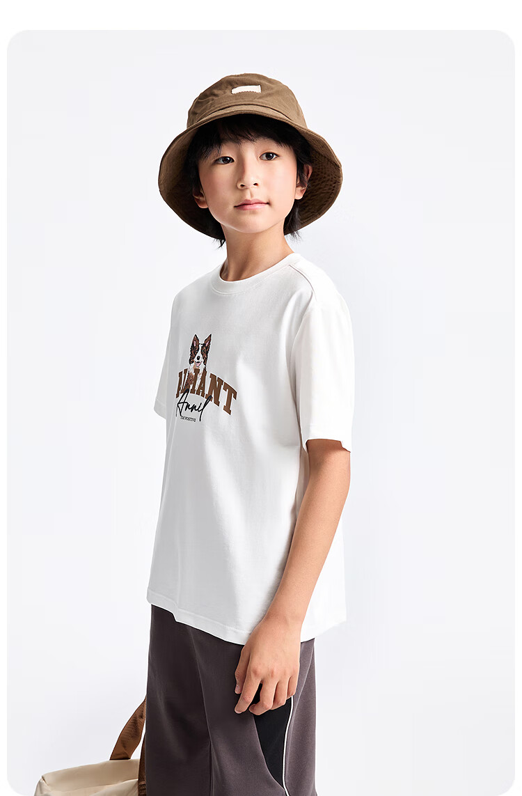 Annil Children's Clothing, Boys And Girls Round Neck Short-Sleeve T-Shirt, 2025 Summer New Style, Casual Printed Breathable Cool Elastic 4
