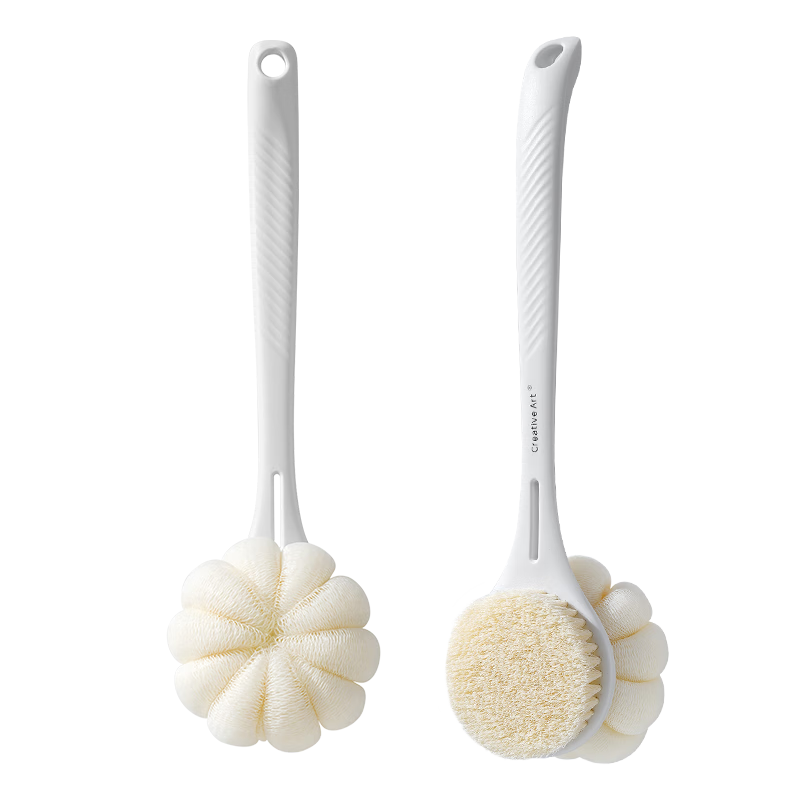 Creative Art Double-Sided Bath Brush Long Handle Bath Ball with Handle Men's Bath Scrubber Back Brush