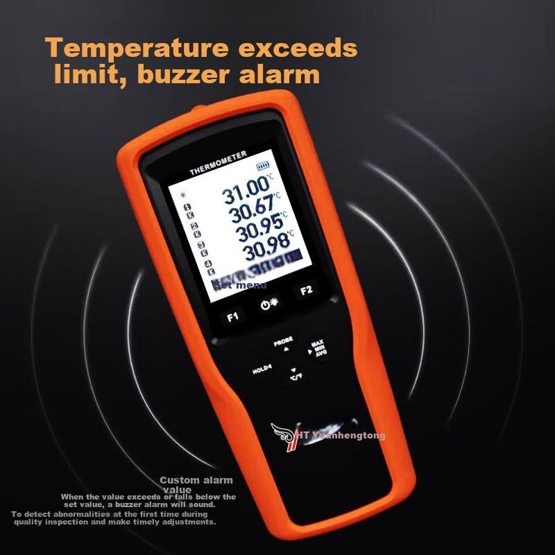 YHT Four-Channel Electronic K-Type Thermocouple Probe, Temperature Meter YHT309, Water Temperature Mold Thermometer Gauge 15
