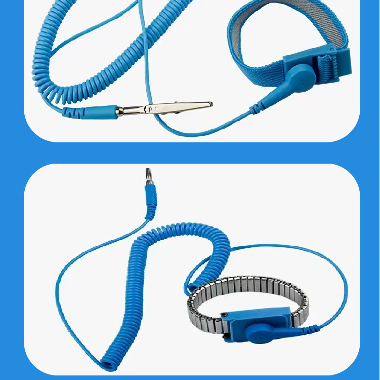 Mitz Anti-Static Wrist Strap Electronic Factory Workshop Maintenance ESD Wristband PVC 2m Cord Length [5pcs/Pack] 1