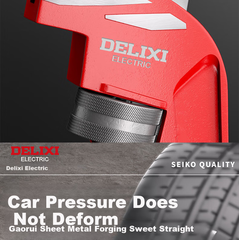DELIXI ELECTRIC Multi-Function Offset Pipe Wrench Plumbing Pliers Angled Pipe Wrench Heavy-Duty 10-Inch Tongue-and-Groove Pliers 7